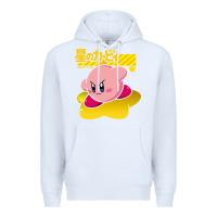 White kirby men's pink Premium Hoodie - FloraArt