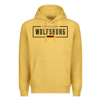 Antique Gold wolfsburg deutschland germany german flag Premium Hoodie - FloraArt