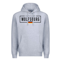 Heather Grey wolfsburg deutschland germany german flag Premium Hoodie - FloraArt