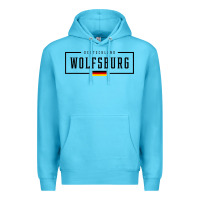 Ocean Blue wolfsburg deutschland germany german flag Premium Hoodie - FloraArt