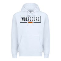 White wolfsburg deutschland germany german flag Premium Hoodie - FloraArt
