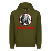 Army Green Savage Arms Premium Hoodie - FloraArt