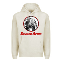 Oatmeal Heather Savage Arms Premium Hoodie - FloraArt