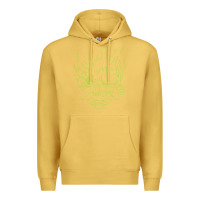 Antique Gold Cyberpunk samurai Neon Green Premium Hoodie - FloraArt