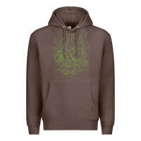 Coffee Cyberpunk samurai Neon Green Premium Hoodie - FloraArt