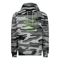 Slate Camo Cyberpunk samurai Neon Green Premium Hoodie - FloraArt