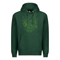 Sports Green Cyberpunk samurai Neon Green Premium Hoodie - FloraArt