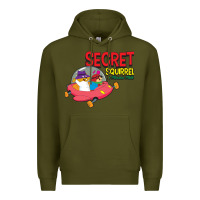 Army Green Secret Squirrel  51 Premium Hoodie - FloraArt