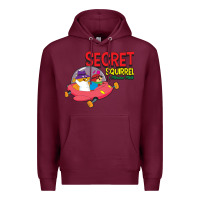 Burgundy Secret Squirrel  51 Premium Hoodie - FloraArt