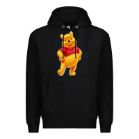 Black pooh Premium Hoodie - FloraArt
