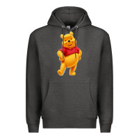 Charcoal Heather pooh Premium Hoodie - FloraArt