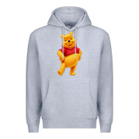 Heather Grey pooh Premium Hoodie - FloraArt
