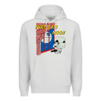 Dove Grey thats no moon Premium Hoodie - FloraArt