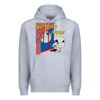 Heather Grey thats no moon Premium Hoodie - FloraArt