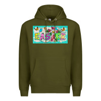 Army Green easter cross license plate template Premium Hoodie - BarkalooDesign