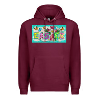 Burgundy easter cross license plate template Premium Hoodie - BarkalooDesign