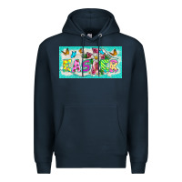 Navy easter cross license plate template Premium Hoodie - BarkalooDesign
