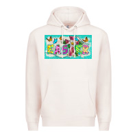 Pale Pink easter cross license plate template Premium Hoodie - BarkalooDesign