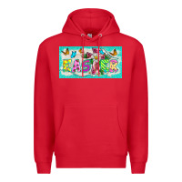 Red easter cross license plate template Premium Hoodie - BarkalooDesign