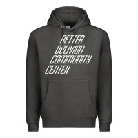 Charcoal Heather Better Oblivion Community Center Premium Hoodie - FloraArt