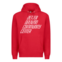 Red Better Oblivion Community Center Premium Hoodie - FloraArt