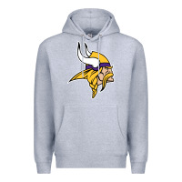 Heather Grey Team Of Minnesota American Football Premium Hoodie - FloraArt