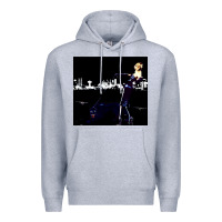Heather Grey roxy poster Premium Hoodie - FloraArt