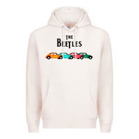 Pale Pink beetles Premium Hoodie - FloraArt