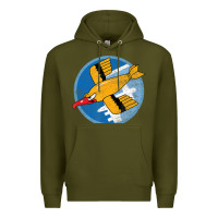 Army Green Ww2 91St Bomb Squadron Flying Fortress Soaring Bird Patch Premium Hoodie - FloraArt