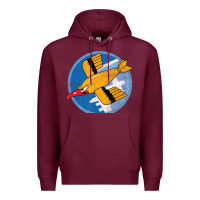 Burgundy Ww2 91St Bomb Squadron Flying Fortress Soaring Bird Patch Premium Hoodie - FloraArt