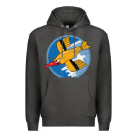 Charcoal Heather Ww2 91St Bomb Squadron Flying Fortress Soaring Bird Patch Premium Hoodie - FloraArt