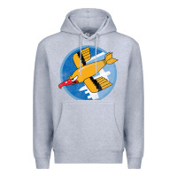 Heather Grey Ww2 91St Bomb Squadron Flying Fortress Soaring Bird Patch Premium Hoodie - FloraArt