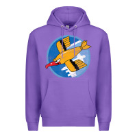 Purple Ww2 91St Bomb Squadron Flying Fortress Soaring Bird Patch Premium Hoodie - FloraArt