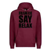 Burgundy Frankie Say Relax Essential Premium Hoodie - FloraArt