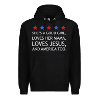Black she's a good girl, she's loves her mama, loves jesus t shirt Premium Hoodie - FloraArt