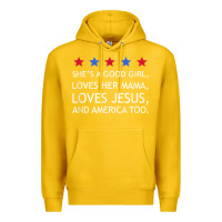 Lemon she's a good girl, she's loves her mama, loves jesus t shirt Premium Hoodie - FloraArt
