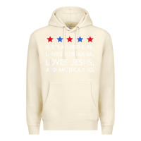 Sandshell she's a good girl, she's loves her mama, loves jesus t shirt Premium Hoodie - FloraArt