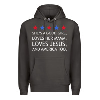 Smoke she's a good girl, she's loves her mama, loves jesus t shirt Premium Hoodie - FloraArt