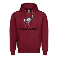Burgundy allegedly Zipper Hoodie - Bettercallsaul