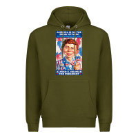 Army Green alfred e. neuman for president Premium Hoodie - FloraArt