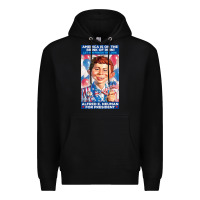 Black alfred e. neuman for president Premium Hoodie - FloraArt