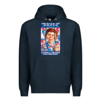 Navy alfred e. neuman for president Premium Hoodie - FloraArt