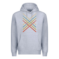 Heather Grey retro vintage drummer tshirt 70s 80s distressed drum sticks long sleev Premium Hoodie - FloraArt