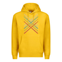 Lemon retro vintage drummer tshirt 70s 80s distressed drum sticks long sleev Premium Hoodie - FloraArt