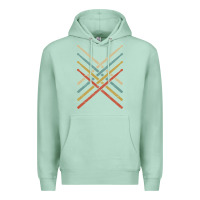 Seafoam retro vintage drummer tshirt 70s 80s distressed drum sticks long sleev Premium Hoodie - FloraArt