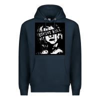 Navy Vintage Bikini Kill Women Classic Premium Hoodie - FloraArt