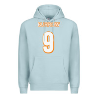 Blue Mist Burrow Jersey Premium Hoodie - FloraArt