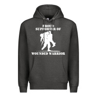 Charcoal Heather wounded warrior Premium Hoodie - FloraArt