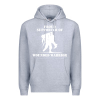 Heather Grey wounded warrior Premium Hoodie - FloraArt