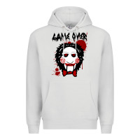Dove Grey Billy Puppet Saw Jigsaw Inspired Premium Hoodie - FloraArt